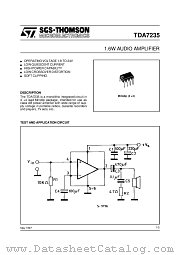 TDA7235 datasheet pdf SGS Thomson Microelectronics