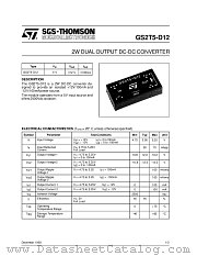 GS2T5-D12 datasheet pdf SGS Thomson Microelectronics
