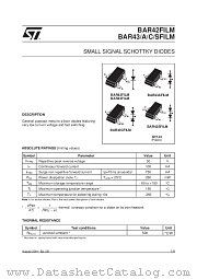 BAR43FILM datasheet pdf SGS Thomson Microelectronics
