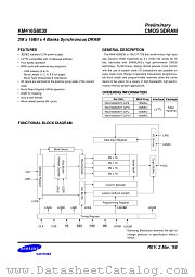 KM416S8030 datasheet pdf Samsung Electronic