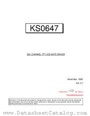 KS0647 datasheet pdf Samsung Electronic