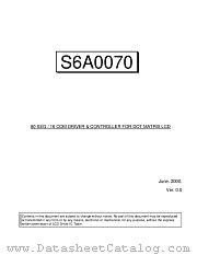 S6A0070 datasheet pdf Samsung Electronic