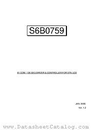S6B0759 datasheet pdf Samsung Electronic