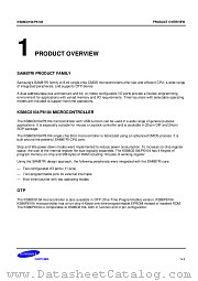 KS86C6104 PRODUCT FAMILY datasheet pdf Samsung Electronic