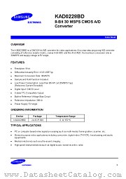KAD0228BD datasheet pdf Samsung Electronic