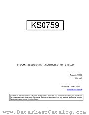 KS0759 datasheet pdf Samsung Electronic