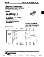 KA2206 datasheet pdf Samsung Electronic