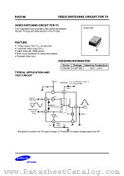KA2186 datasheet pdf Samsung Electronic