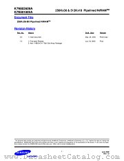 K7N801809A datasheet pdf Samsung Electronic