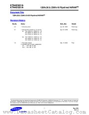 K7N401801A datasheet pdf Samsung Electronic