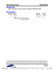 K6F4016U4D FAMILY datasheet pdf Samsung Electronic