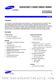 S524C20D11 S524C20D21 S524C80D41 S524C80 datasheet pdf Samsung Electronic