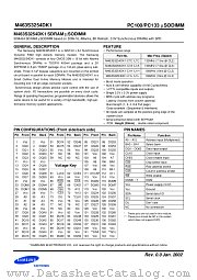 M463S3254DK1 datasheet pdf Samsung Electronic