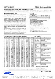 M377S6450DT3 datasheet pdf Samsung Electronic