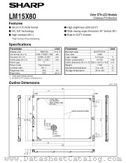 LM15X80 datasheet pdf SHARP