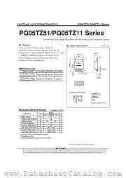 PQ05TZ11-SERIES datasheet pdf SHARP
