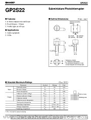 GP2S22 datasheet pdf SHARP