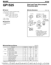 GP1S25 datasheet pdf SHARP
