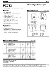 PC733 datasheet pdf SHARP