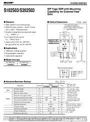 S102S03 datasheet pdf SHARP