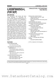 LH28F800SG-L-(FOR-SOP) datasheet pdf SHARP