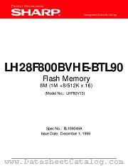 LH28F800BVHE-BTL90 datasheet pdf SHARP