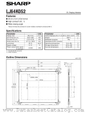 LJ64K052 datasheet pdf SHARP