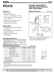 PC410 datasheet pdf SHARP
