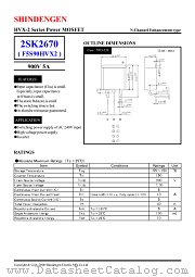 2SK2670 datasheet pdf Shindengen