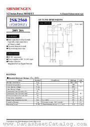 2SK2560 datasheet pdf Shindengen