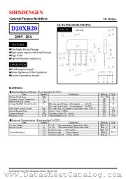 D20XB20 datasheet pdf Shindengen