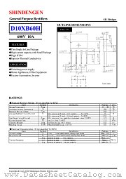 D10XB60H datasheet pdf Shindengen