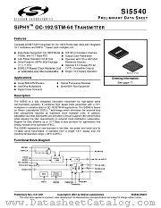 SI5540 datasheet pdf Silicon Laboratories