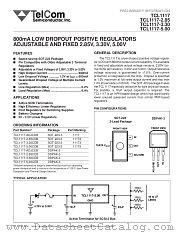 TCL1117-3.30 datasheet pdf TelCom Semiconductor