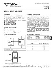 TCM809 datasheet pdf TelCom Semiconductor