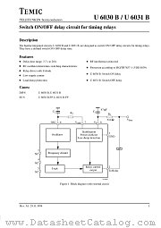 U6030B datasheet pdf TEMIC