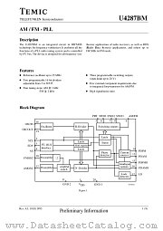 U4287BM datasheet pdf TEMIC
