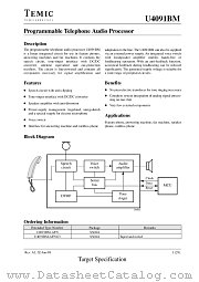 U4091BM datasheet pdf TEMIC
