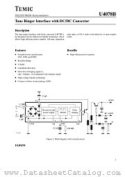 U4078B datasheet pdf TEMIC