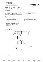 U2796BFP datasheet pdf TEMIC