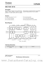 U2761B datasheet pdf TEMIC