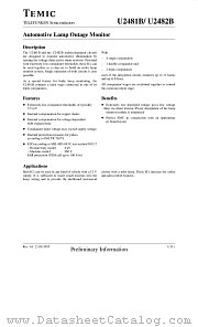 U2481B datasheet pdf TEMIC