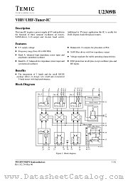 U2309B datasheet pdf TEMIC