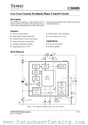 U2008B datasheet pdf TEMIC