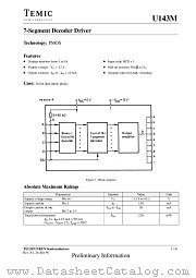 U143M datasheet pdf TEMIC