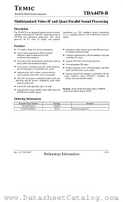 TDA4470-B datasheet pdf TEMIC