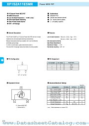 XP152A11E5MR datasheet pdf Torex Semiconductor