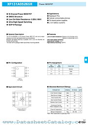 XP131A0526SR datasheet pdf Torex Semiconductor