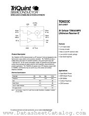TQ9223C datasheet pdf TriQuint Semiconductor