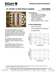 TGA1082B datasheet pdf TriQuint Semiconductor